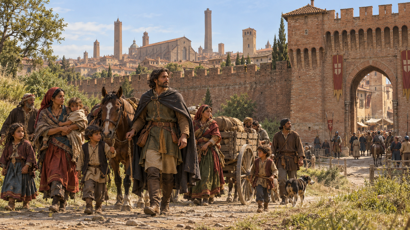 Arrivo a Porta Galliera nel 1422 degli Zingari