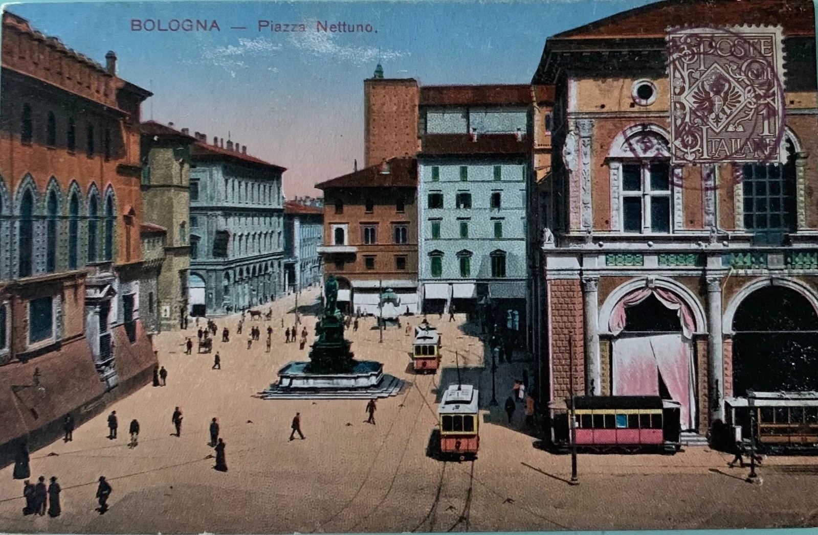 Piazza Nettuno nel 1915