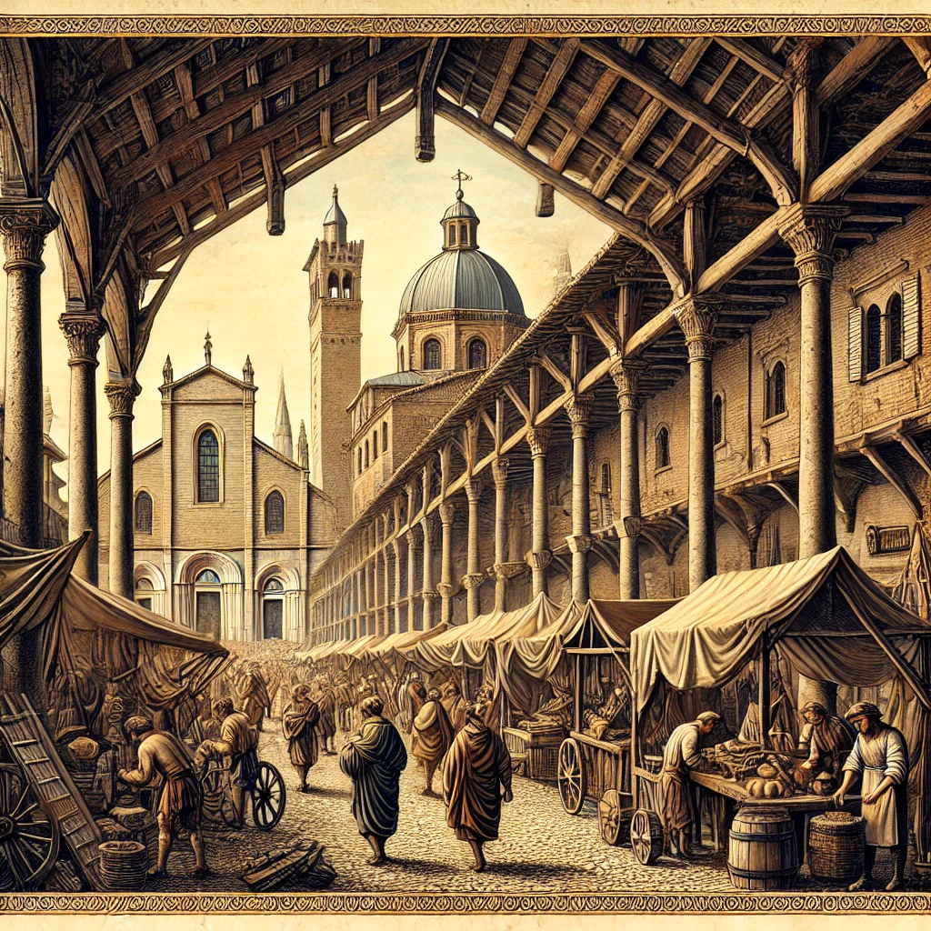 Bologna nel XIII secolo, con un focus sui suoi iconici portici